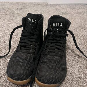 NoBull SF Trainer High Women’s Sneakers — Black Gum, Barely Worn